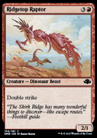 (134) Magic The Gathering Dominaria Remastered Single: Ridgetop Raptor Holo Common