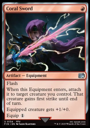 (134) Magic The Gathering Magic: The Gathering - FINAL FANTASY Single: Coral Sword Holo Uncommon