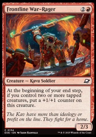 (134) Magic The Gathering Edge of Eternities Single: Frontline War-Rager  Common
