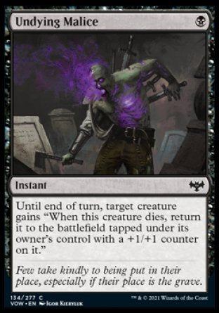 (134) Magic The Gathering Innistrad: Crimson Vow Single: Undying Malice Holo Common