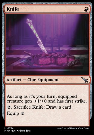 (134) Magic The Gathering Murders at Karlov Manor Single: Knife Holo Uncommon
