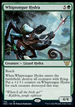 (134) Magic The Gathering Commander: Kamigawa: Neon Dynasty Single: Whiptongue Hydra  Rare