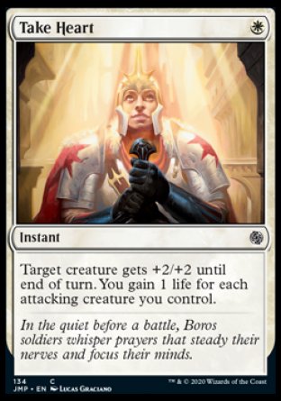 (134) Magic The Gathering Jumpstart Single: Take Heart  Common