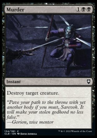 (134) Magic The Gathering Commander Legends: Battle for Baldur's Gate Single: Murder Holo Common