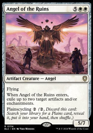 (134) Magic The Gathering Commander: Bloomburrow Single: Angel of the Ruins  Rare