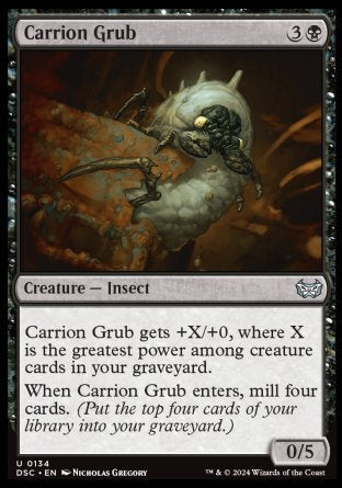 (134) Magic The Gathering Commander: Duskmourn: House of Horror Single: Carrion Grub  Uncommon