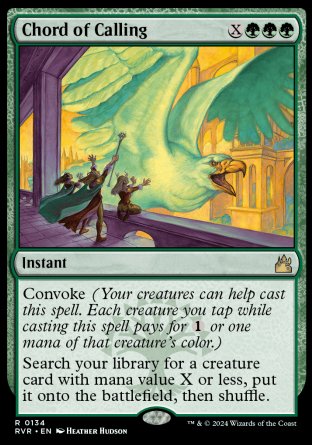 (134) Magic The Gathering Ravnica Remastered Single: Chord of Calling  Holo Rare