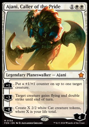(134) Magic The Gathering Magic: The Gathering Foundations Single: Ajani, Caller of the Pride Holo Mythic