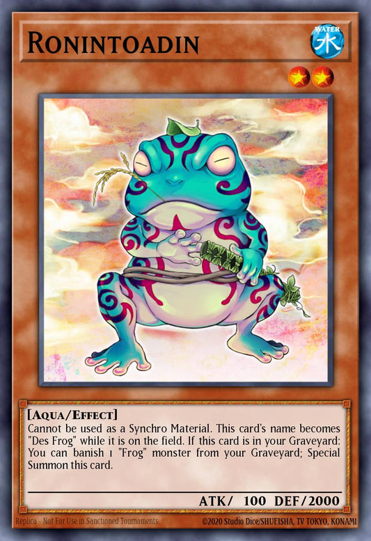(236) YuGiOh TCG RA03: Quarter Century Bonanza Single: Ronintoadin (V.1 - Platinum Secret Rare)  Platinum Secret Rare