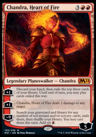 (135) Magic The Gathering Core 2021: Promos Single: Chandra, Heart of Fire (V.1)  Mythic