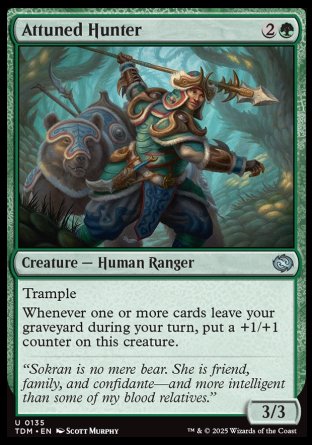 (135) Magic The Gathering Tarkir: Dragonstorm Single: Attuned Hunter Holo Uncommon