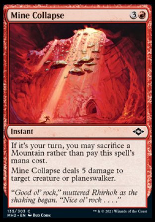 (135) Magic The Gathering Modern Horizons 2 Single: Mine Collapse Holo Common