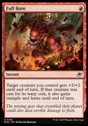 (135) Magic The Gathering Edge of Eternities Single: Full Bore Holo Uncommon