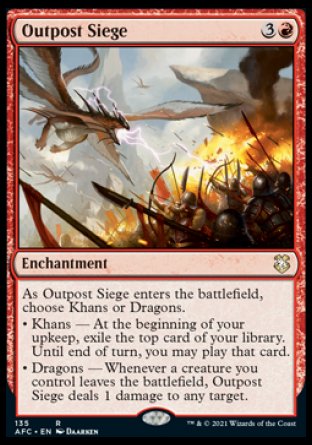 (135) Magic The Gathering Commander: Adventures in the Forgotten Realms Single: Outpost Siege  Rare