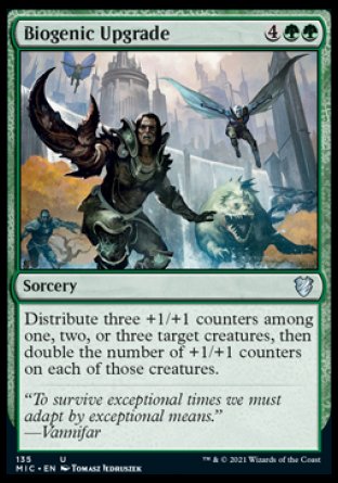 (135) Magic The Gathering Commander: Innistrad: Midnight Hunt Single: Biogenic Upgrade  Uncommon