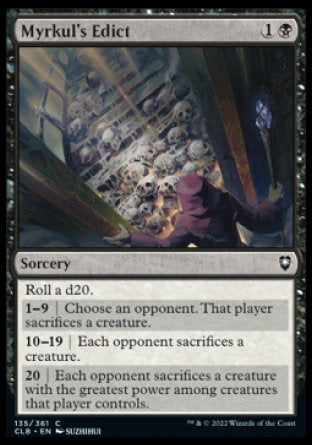 (135) Magic The Gathering Commander Legends: Battle for Baldur's Gate Single: Myrkul's Edict  Common