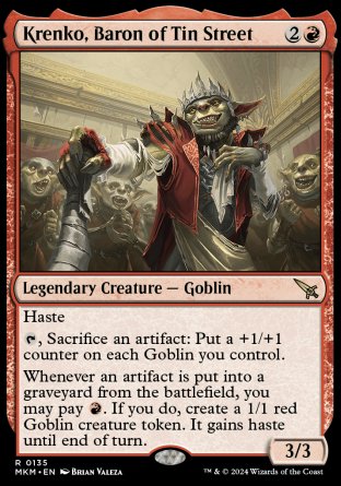 (135) Magic The Gathering Murders at Karlov Manor Single: Krenko, Baron of Tin Street Holo Rare