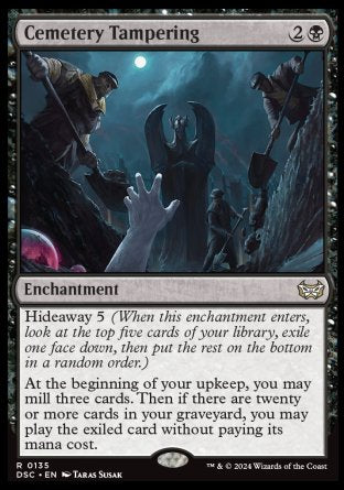(135) Magic The Gathering Commander: Duskmourn: House of Horror Single: Cemetery Tampering Holo Rare