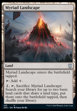 (135) Magic The Gathering Commander: Zendikar Rising Single: Myriad Landscape  Uncommon