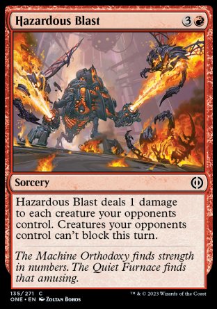 (135) Magic The Gathering Phyrexia: All Will Be One Single: Hazardous Blast  Common