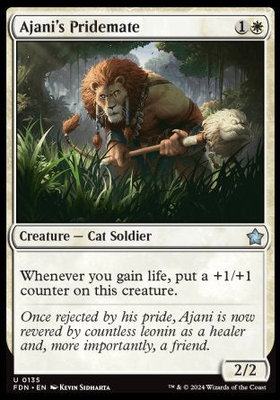 (135) Magic The Gathering Magic: The Gathering Foundations Single: Ajani's Pridemate  Uncommon