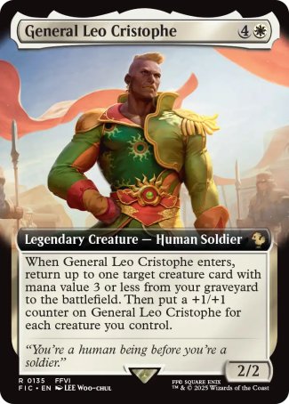 (135) Magic The Gathering Commander: Magic: The Gathering - FINAL FANTASY: Extras Single: General Leo Cristophe  Rare