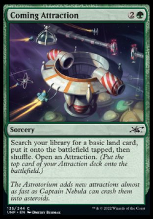 (135) Magic The Gathering Unfinity Single: Coming Attraction Holo Common