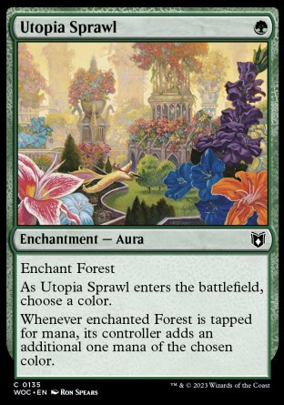 (135) Magic The Gathering Commander: Wilds of Eldraine Single: Utopia Sprawl  Common