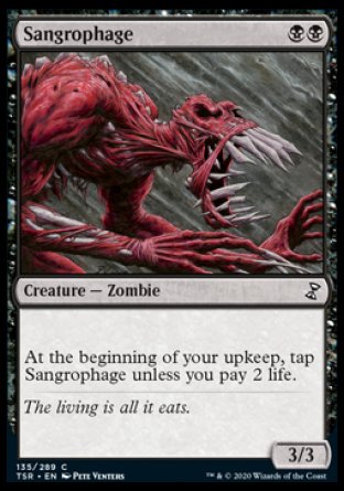 (135/289) Magic The Gathering Time Spiral Remastered Single: Sangrophage Holo Common