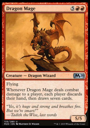 (135/280) Magic The Gathering Core 2020 Single: Dragon Mage  Uncommon
