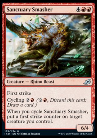 (135/274) Magic The Gathering Ikoria: Lair of Behemoths Single: Sanctuary Smasher Holo Uncommon