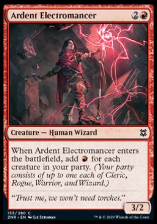 (135/280) Magic The Gathering Zendikar Rising Single: Ardent Electromancer  Common
