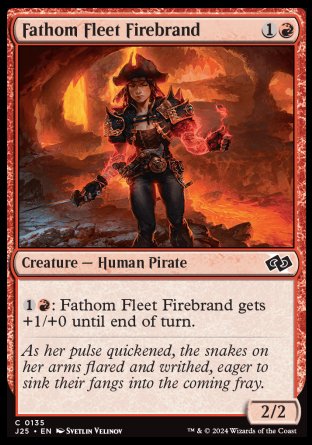 (135) Magic The Gathering Foundations Jumpstart Single: Fathom Fleet Firebrand  Common