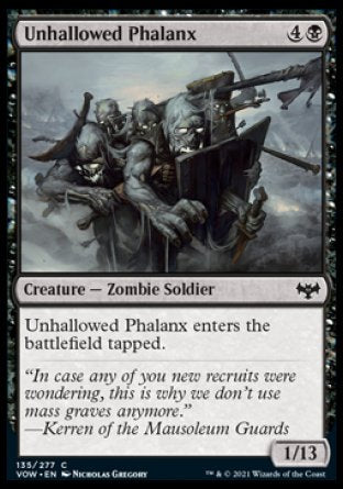 (135) Magic The Gathering Innistrad: Crimson Vow Single: Unhallowed Phalanx  Common
