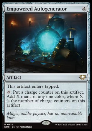 (135) Magic The Gathering Commander: Edge of Eternities Single: Empowered Autogenerator  Rare