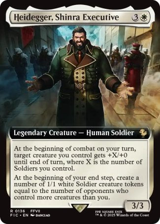 (136) Magic The Gathering Commander: Magic: The Gathering - FINAL FANTASY: Extras Single: Heidegger, Shinra Executive Holo Rare