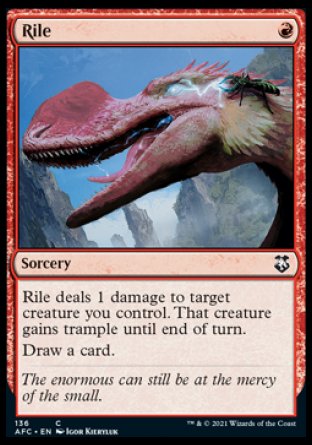(136) Magic The Gathering Commander: Adventures in the Forgotten Realms Single: Rile  Common