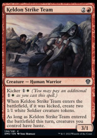 (136) Magic The Gathering Dominaria United Single: Keldon Strike Team  Common