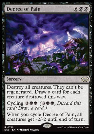 (136) Magic The Gathering Commander: Duskmourn: House of Horror Single: Decree of Pain  Rare