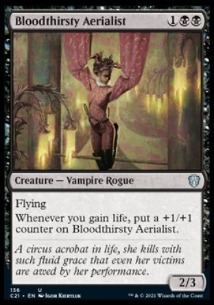 (136) Magic The Gathering Commander: Strixhaven Single: Bloodthirsty Aerialist  Uncommon