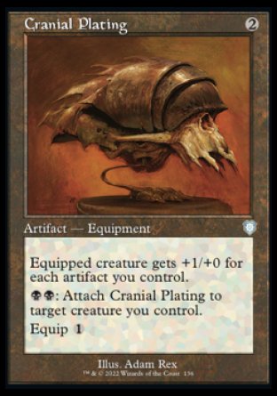 (136) Magic The Gathering Commander: The Brothers' War Single: Cranial Plating  Uncommon