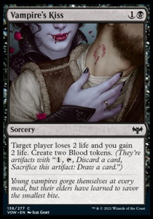 (136) Magic The Gathering Innistrad: Crimson Vow Single: Vampire's Kiss Holo Common