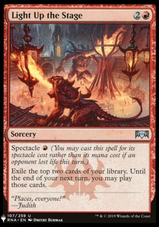 (107) Magic The Gathering The List Single: Light Up the Stage  Uncommon