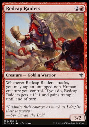 (136/269) Magic The Gathering Throne of Eldraine Single: Redcap Raiders Holo Common