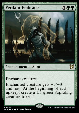 (136) Magic The Gathering Commander: Wilds of Eldraine Single: Verdant Embrace  Rare