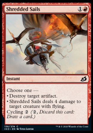 (136/274) Magic The Gathering Ikoria: Lair of Behemoths Single: Shredded Sails Holo Common