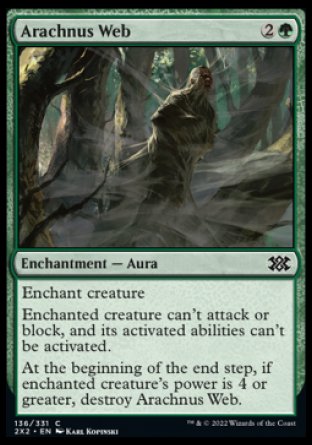 (136) Magic The Gathering Double Masters 2022 Single: Arachnus Web  Common