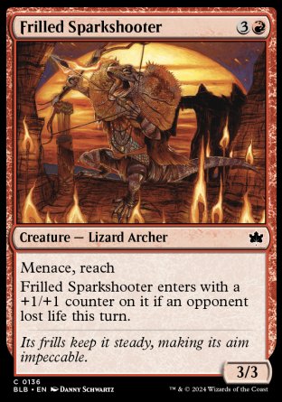 (136) Magic The Gathering Bloomburrow Single: Frilled Sparkshooter  Common