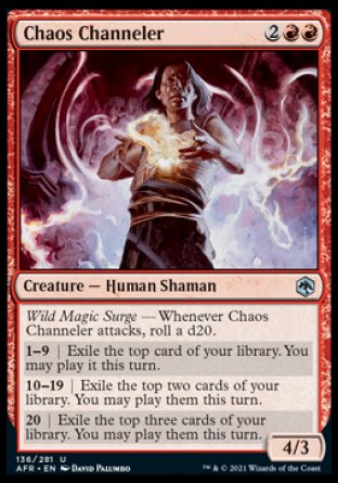(136) Magic The Gathering Adventures in the Forgotten Realms Single: Chaos Channeler  Uncommon