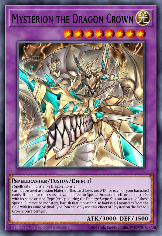 (013) YuGiOh TCG JUSH: Justice Hunters Single: Mysterion the Dragon Crown  Rare